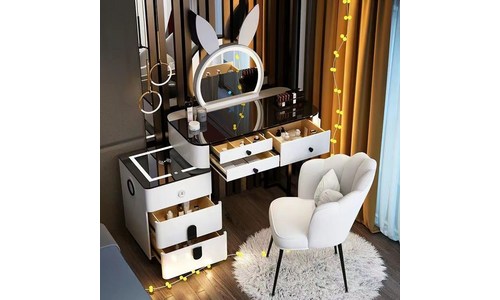 “가성비 화장대 세트 최저가 도전! 미니 사이즈지만 수납력 좋은 입식 화장대 특가 할인!”